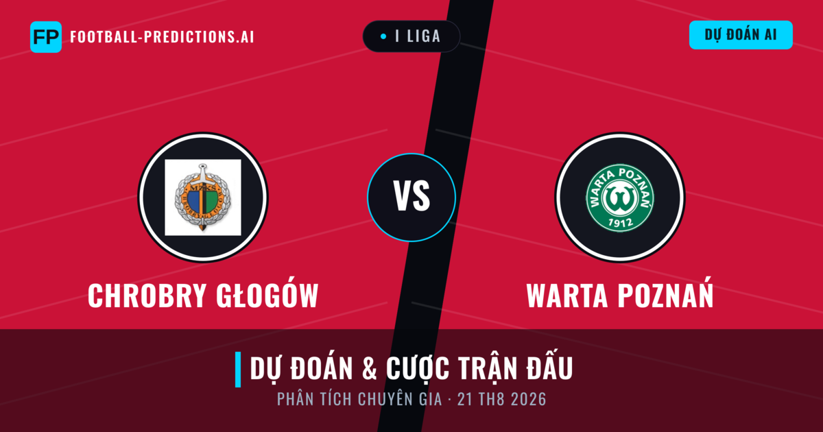 Chrobry Głogów vs Warta Poznań — dự đoán và xem trước trận đấu