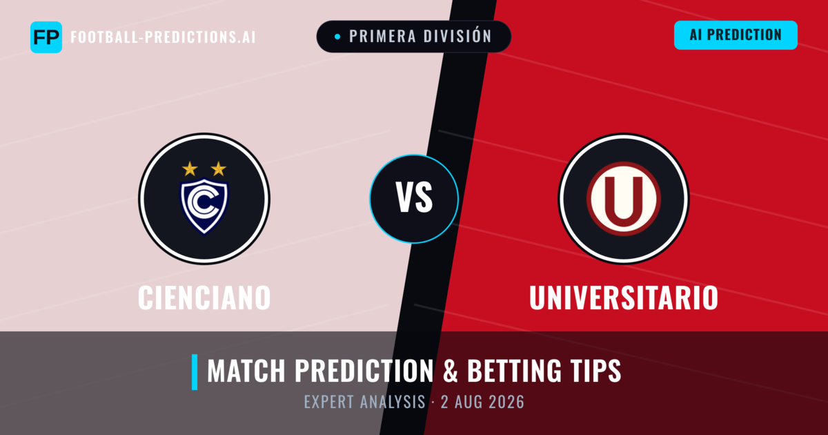 Cienciano vs Universitario — match prediction & preview