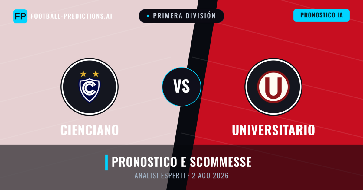 Cienciano vs Universitario — pronostico e anteprima del match