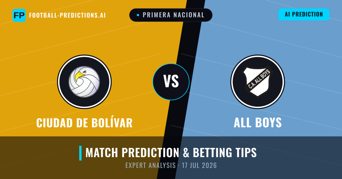Ciudad de Bolívar vs All Boys — match prediction & preview