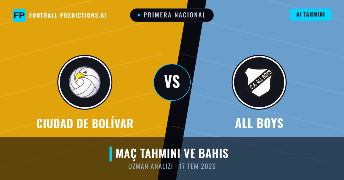 Ciudad de Bolívar - All Boys — maç tahmini ve önizleme
