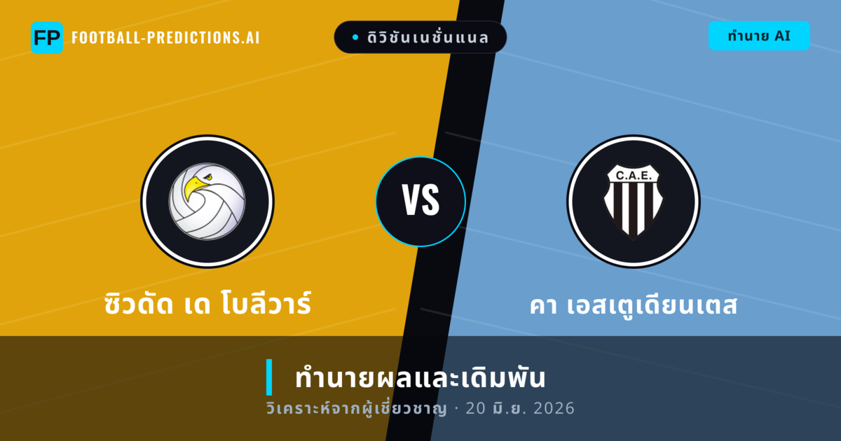 ซิวดัด เด โบลีวาร์ พบ คา เอสเตูเดียนเตส — ทำนายผลและพรีวิวการแข่งขัน