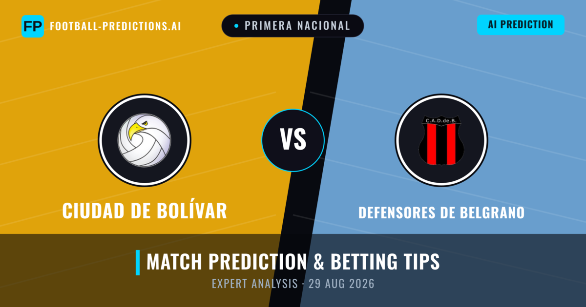 Ciudad de Bolívar vs Defensores De Belgrano — match prediction & preview
