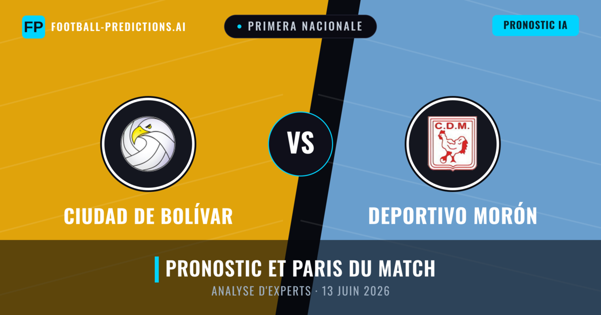 Ciudad de Bolívar vs Deportivo Morón — pronostic et avant-match