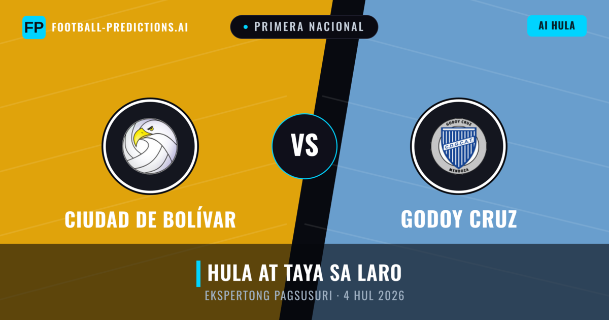 Ciudad de Bolívar vs Godoy Cruz — hula at preview ng laban