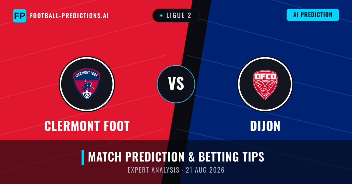 Clermont Foot vs Dijon — match prediction & preview