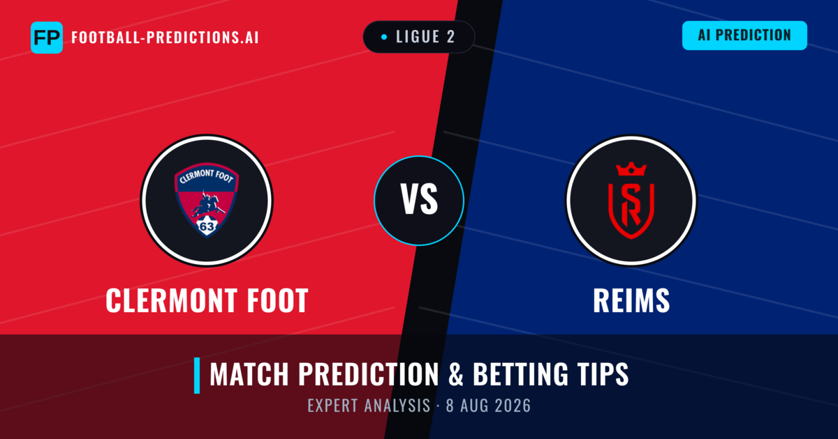 Clermont Foot vs Reims — match prediction & preview