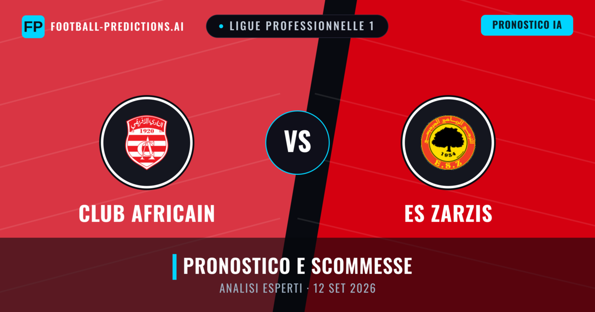 Club Africain vs ES Zarzis — pronostico e anteprima del match