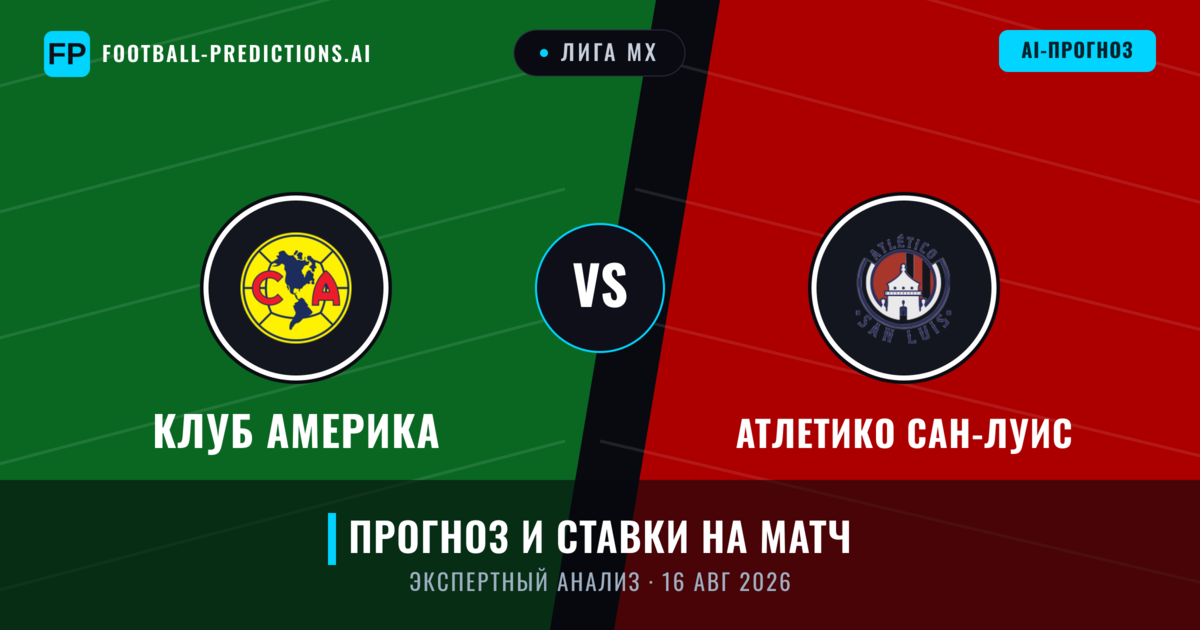 Клуб Америка – Атлетико Сан-Луис — прогноз и превью матча