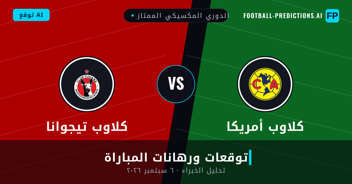 كلاوب أمريكا ضد كلاوب تيجوانا — توقعات ومعاينة المباراة