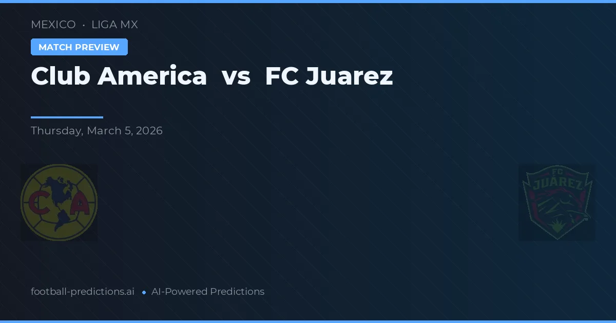 Club America vs FC Juarez — match prediction & preview