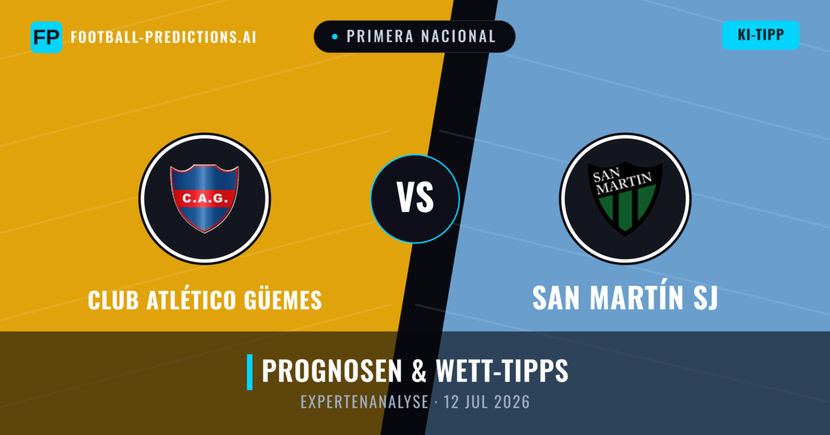 Club Atlético Güemes vs San Martín SJ — Prognose und Spielvorschau