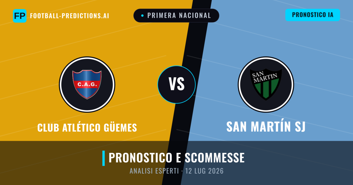 Club Atlético Güemes vs San Martín SJ — pronostico e anteprima del match