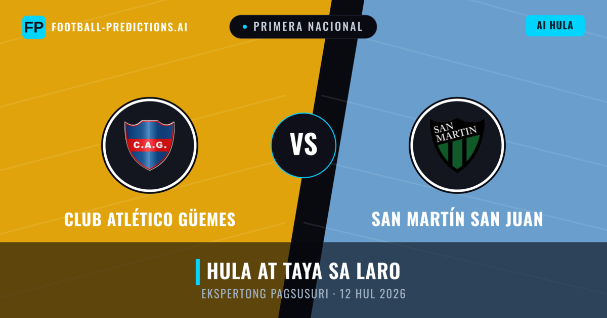 Club Atlético Güemes vs San Martín San Juan — hula at preview ng laban