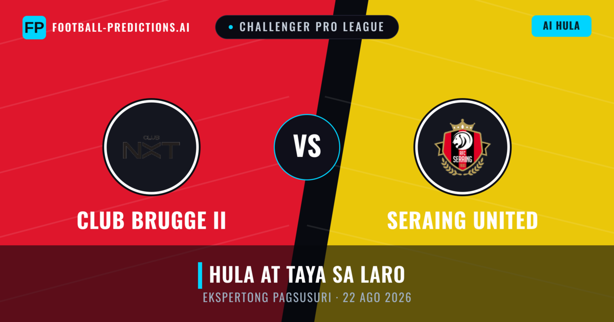 Club Brugge II vs Seraing United — hula at preview ng laban