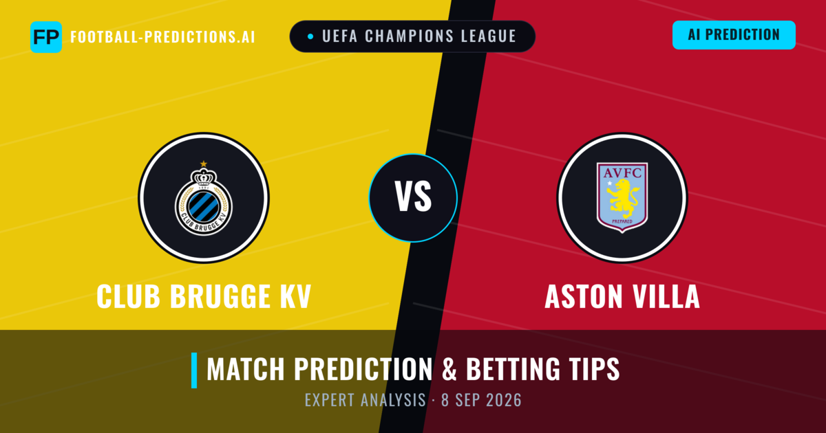 Club Brugge KV vs Aston Villa — match prediction & preview
