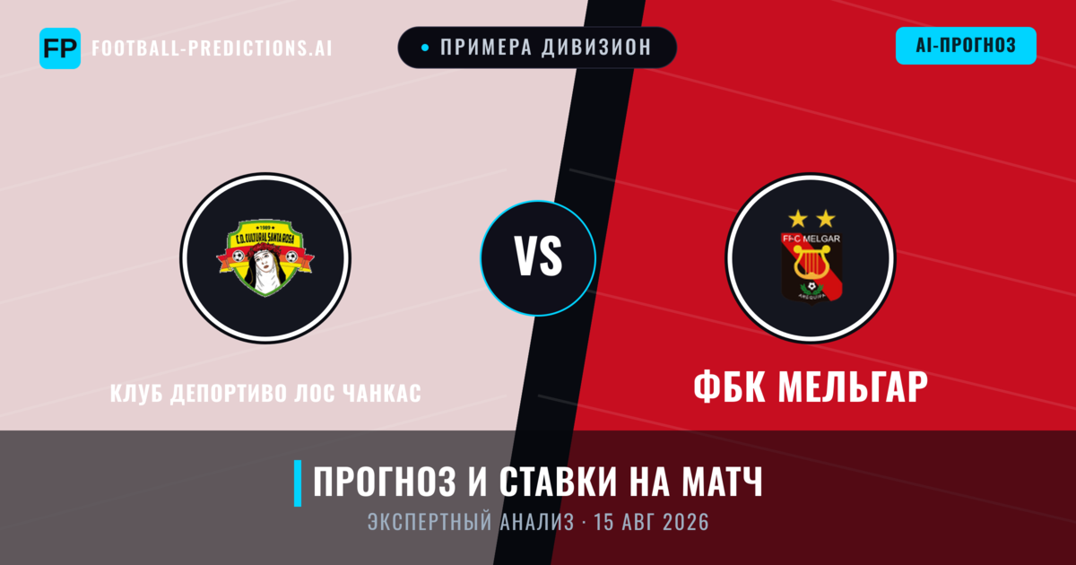 Клуб Депортиво Лос Чанкас – ФБК Мельгар — прогноз и превью матча