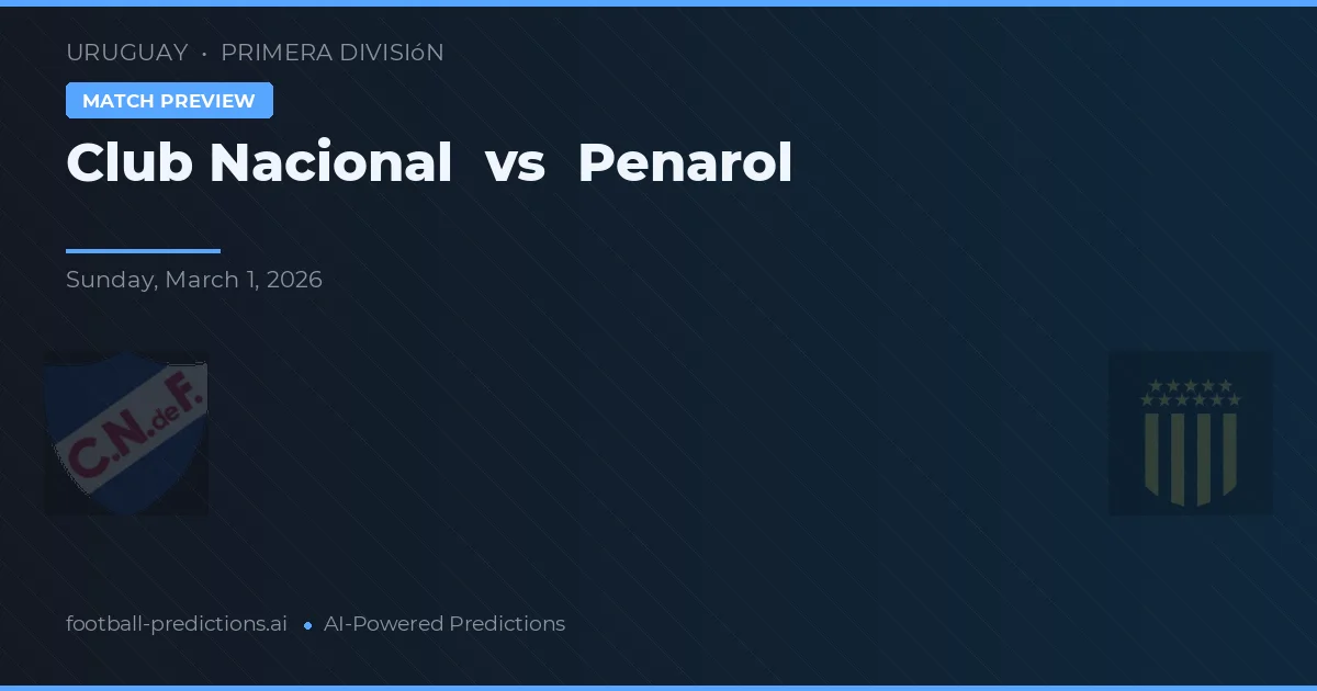 Club Nacional vs Penarol — match prediction & preview