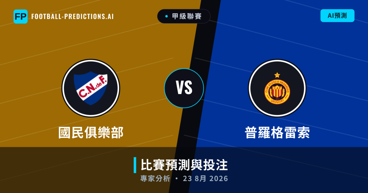 國民俱樂部 vs 普羅格雷索 — 比赛预测和前瞻