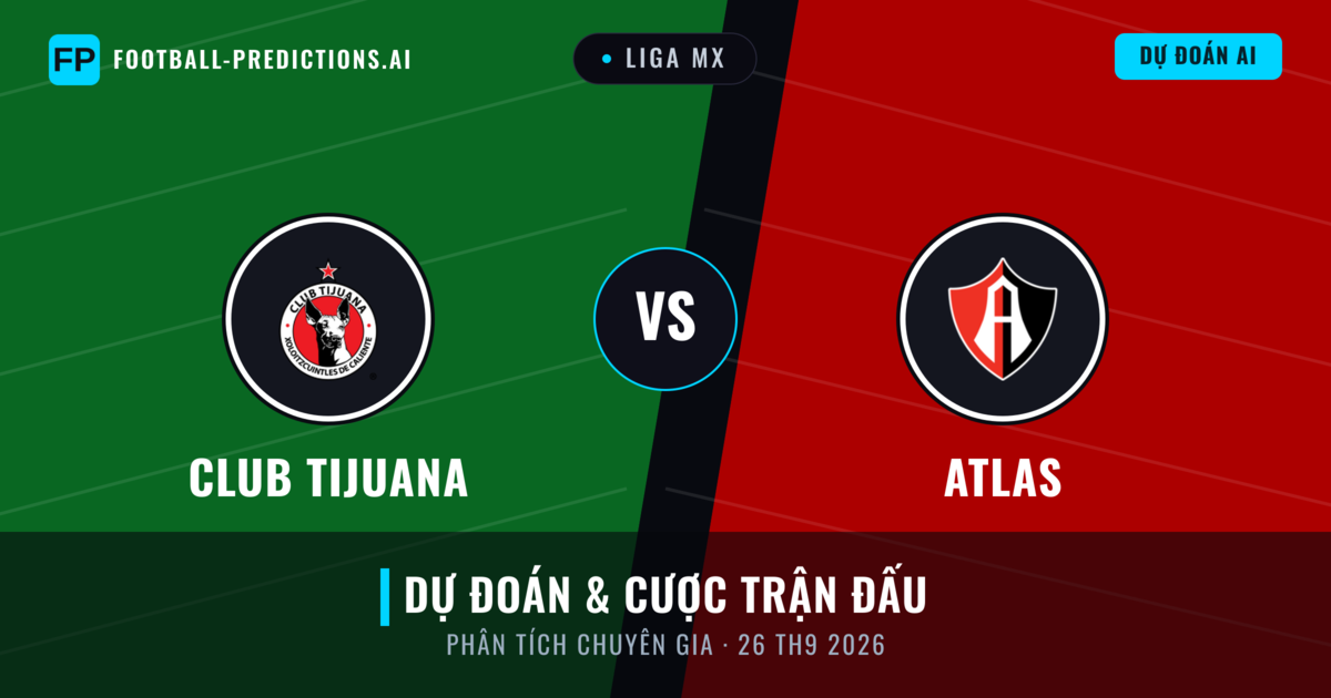 Club Tijuana vs Atlas — dự đoán và xem trước trận đấu