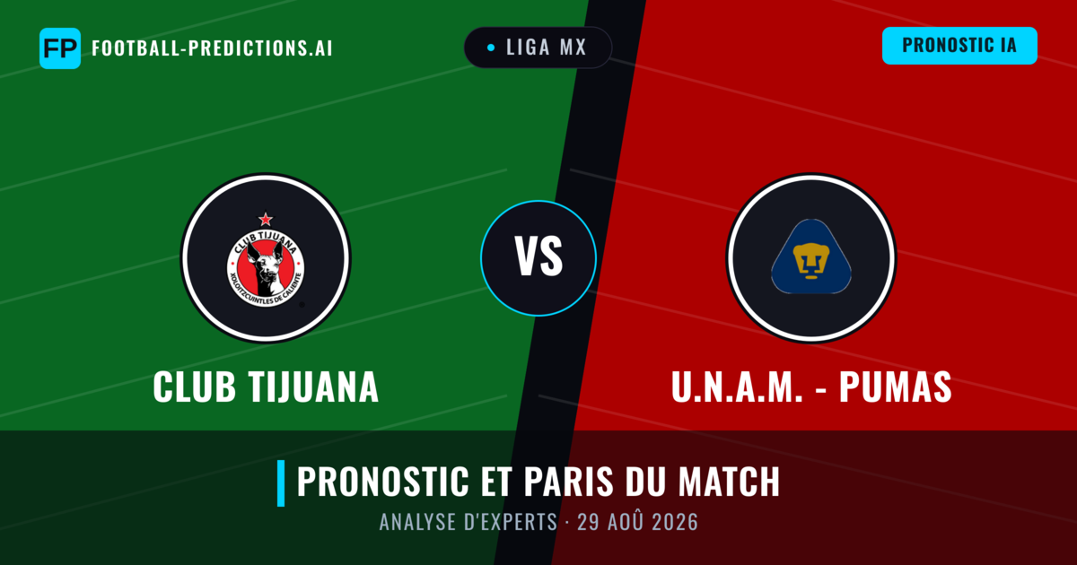 Club Tijuana vs U.N.A.M. - Pumas — pronostic et avant-match