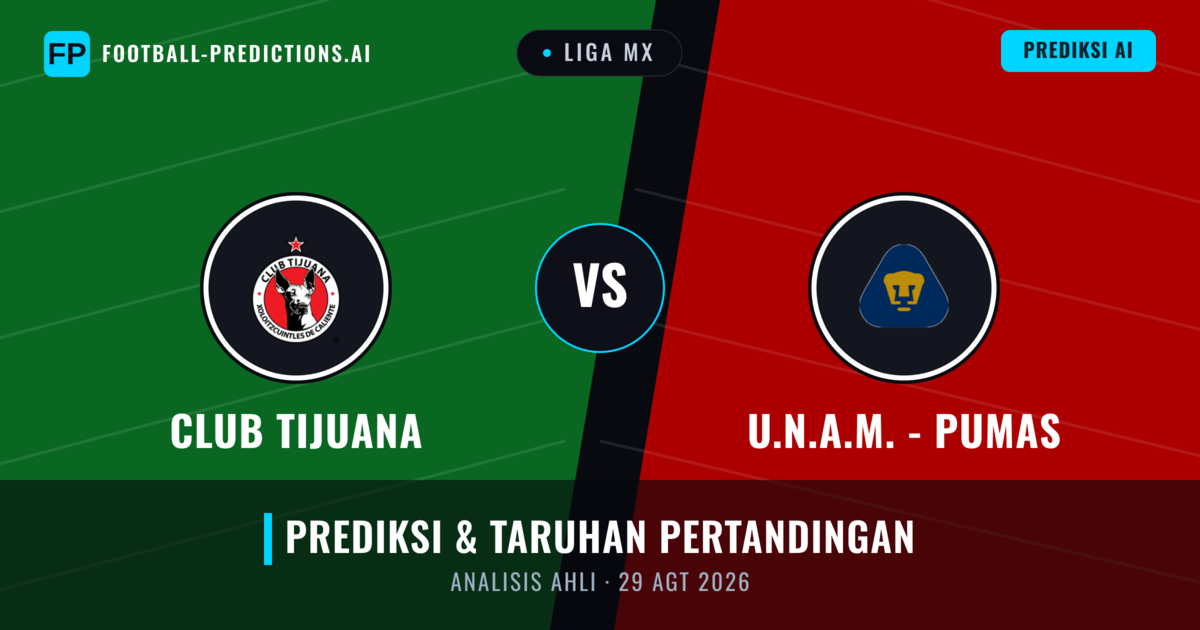 Club Tijuana vs U.N.A.M. - Pumas — prediksi dan pratinjau pertandingan