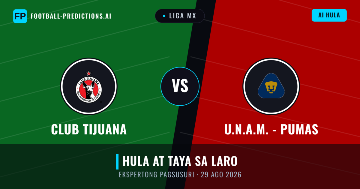 Club Tijuana vs U.N.A.M. - Pumas — hula at preview ng laban
