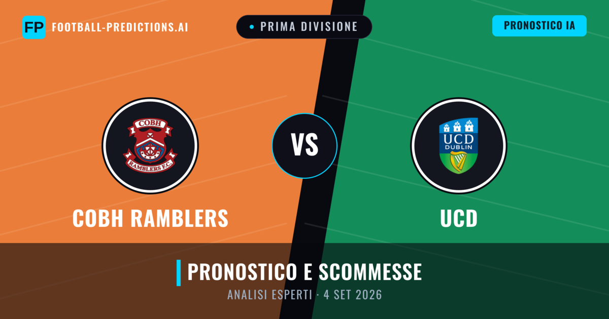 Cobh Ramblers vs UCD — pronostico e anteprima del match