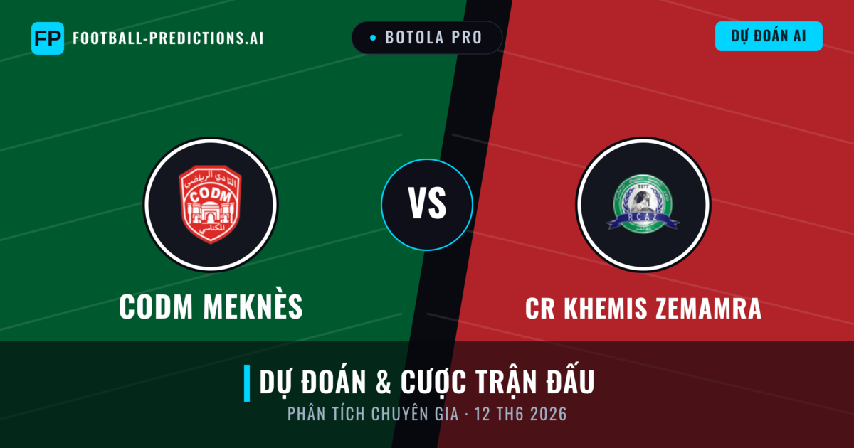 CODM Meknès vs CR Khemis Zemamra — dự đoán và xem trước trận đấu
