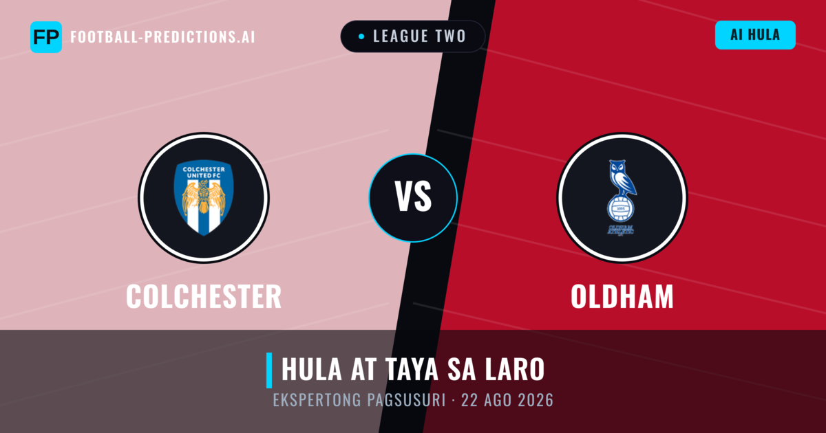 Colchester vs Oldham — hula at preview ng laban