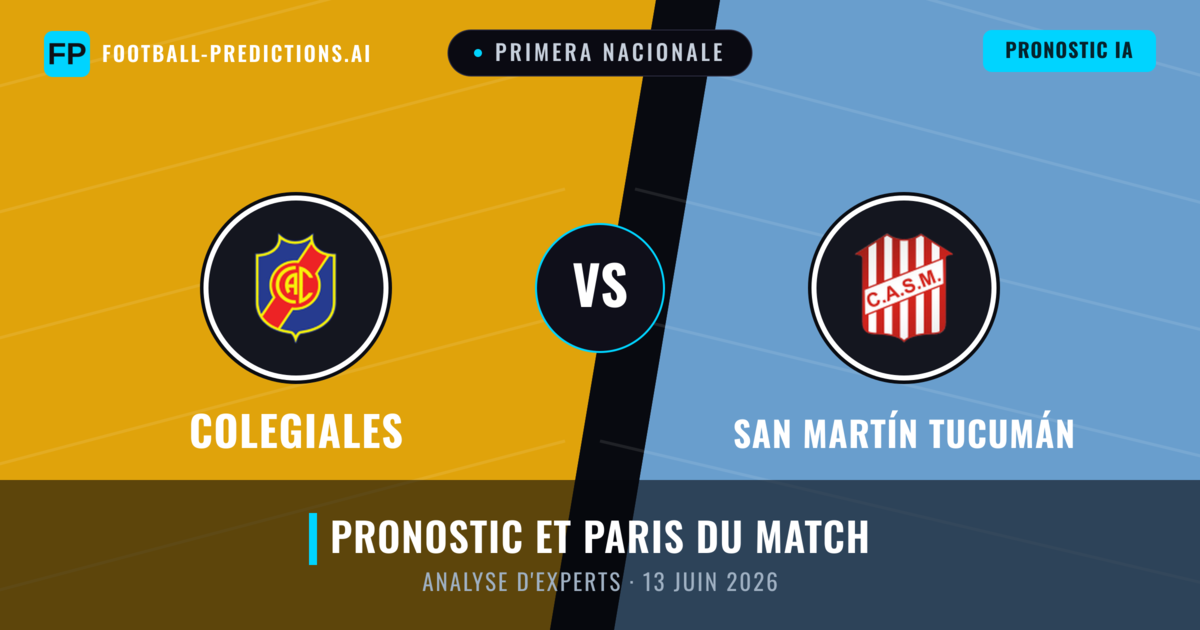 Colegiales vs San Martín Tucumán — pronostic et avant-match