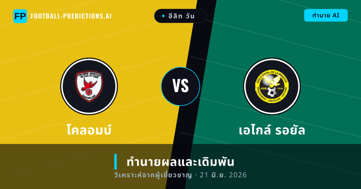 โคลอมบ์ พบ เอไกล์ รอยัล — ทำนายผลและพรีวิวการแข่งขัน