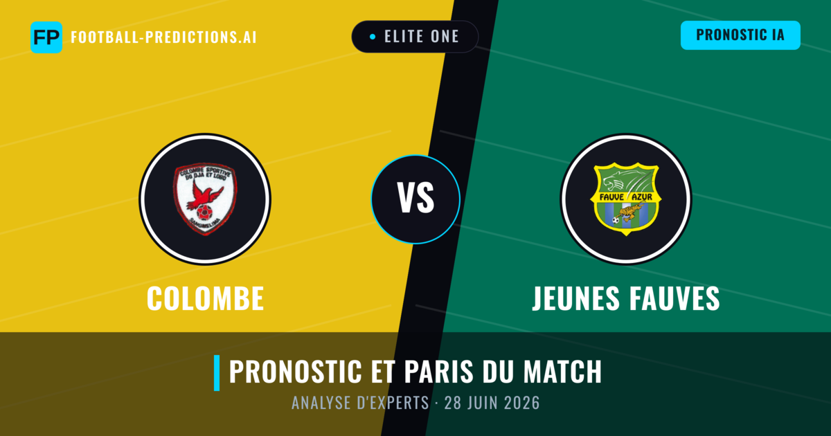 Colombe vs Jeunes Fauves — pronostic et avant-match