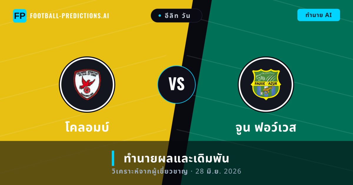 โคลอมบ์ พบ จูน ฟอว์เวส — ทำนายผลและพรีวิวการแข่งขัน
