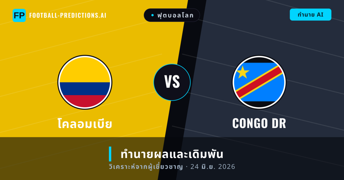 โคลอมเบีย พบ Congo DR — ทำนายผลและพรีวิวการแข่งขัน