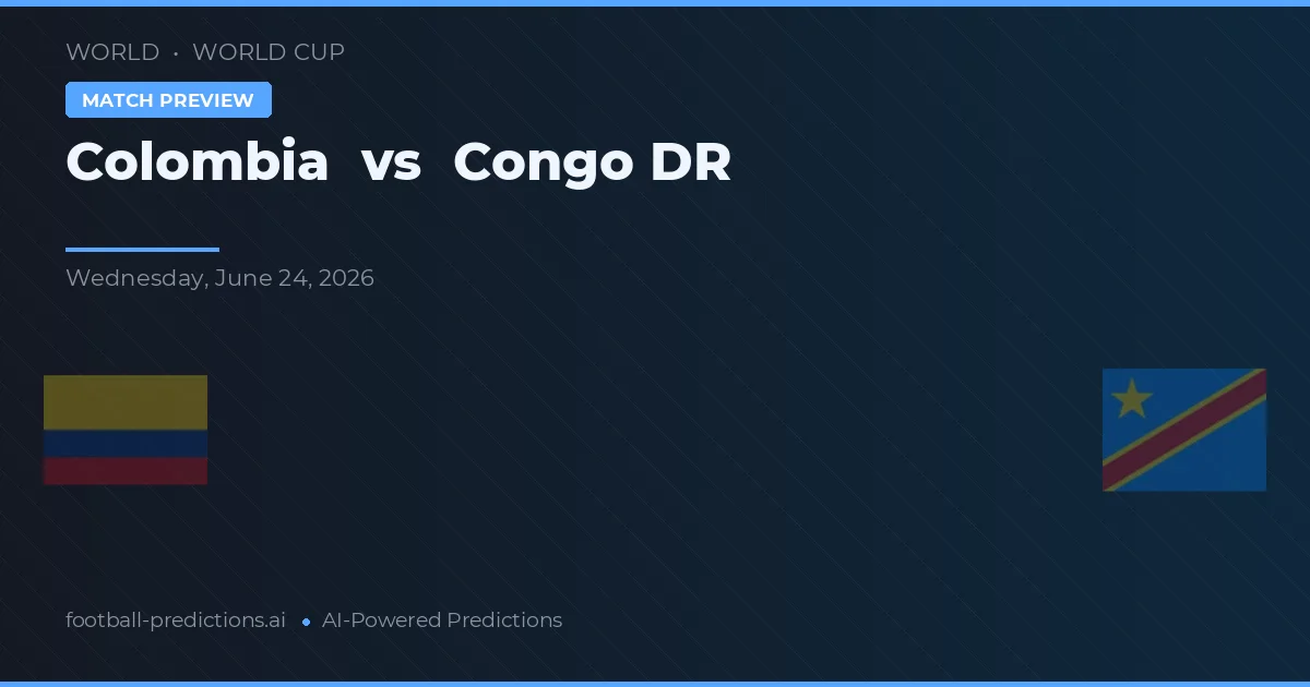 Colombie vs Congo DR — pronostic et avant-match