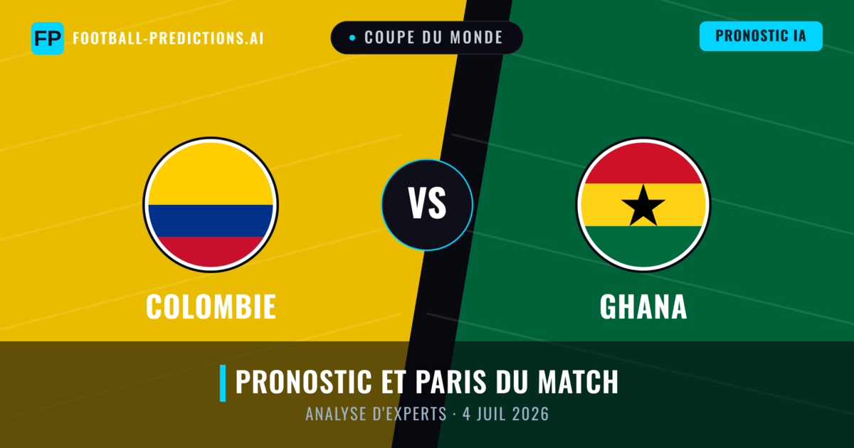Colombie vs Ghana — pronostic et avant-match