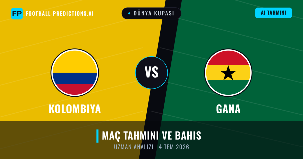 Kolombiya - Gana — maç tahmini ve önizleme