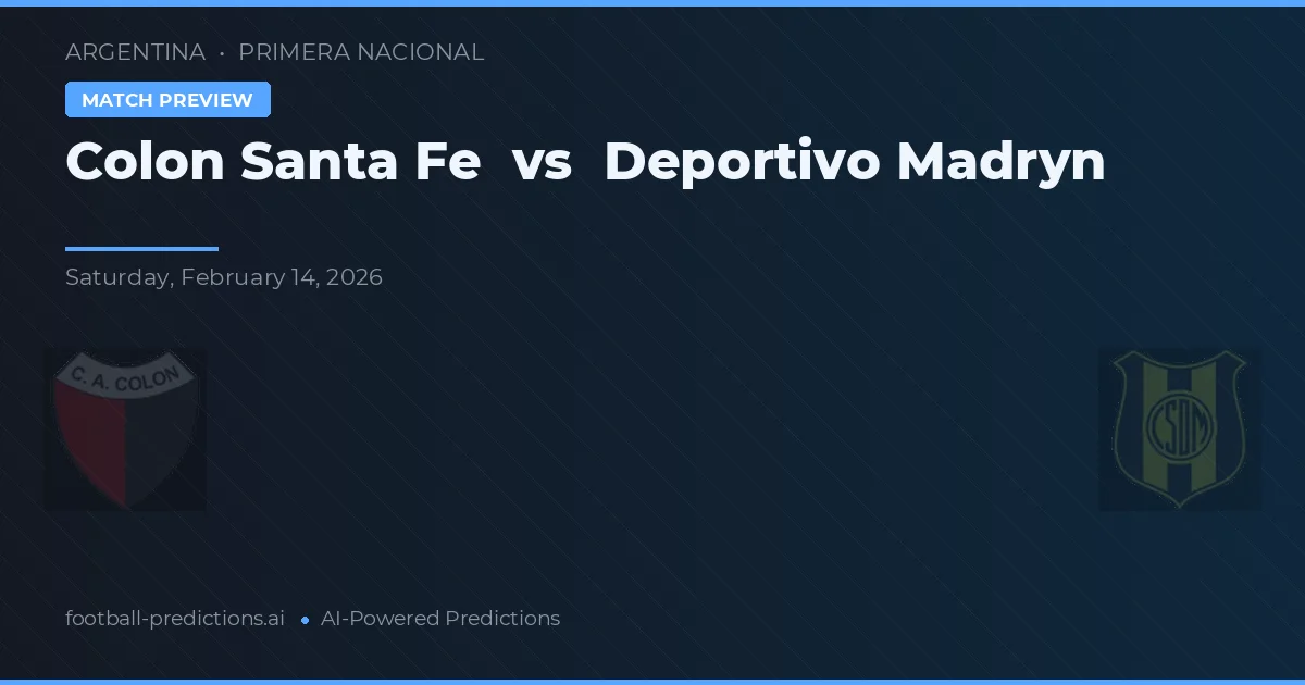 Colón Santa Fe vs Deportivo Madryn — pronostico e anteprima del match