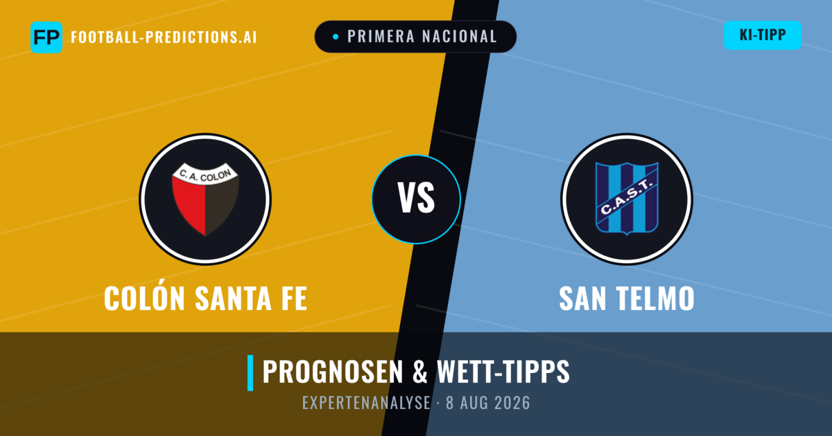 Colón Santa Fe vs San Telmo — Prognose und Spielvorschau