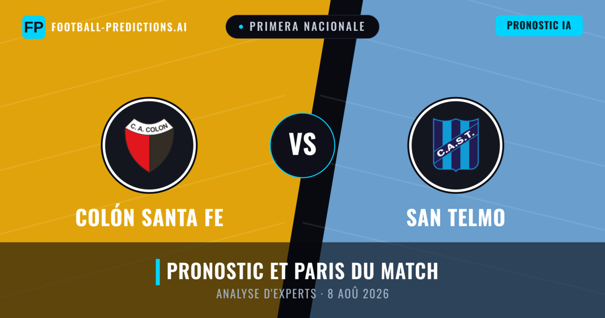 Colón Santa Fe vs San Telmo — pronostic et avant-match