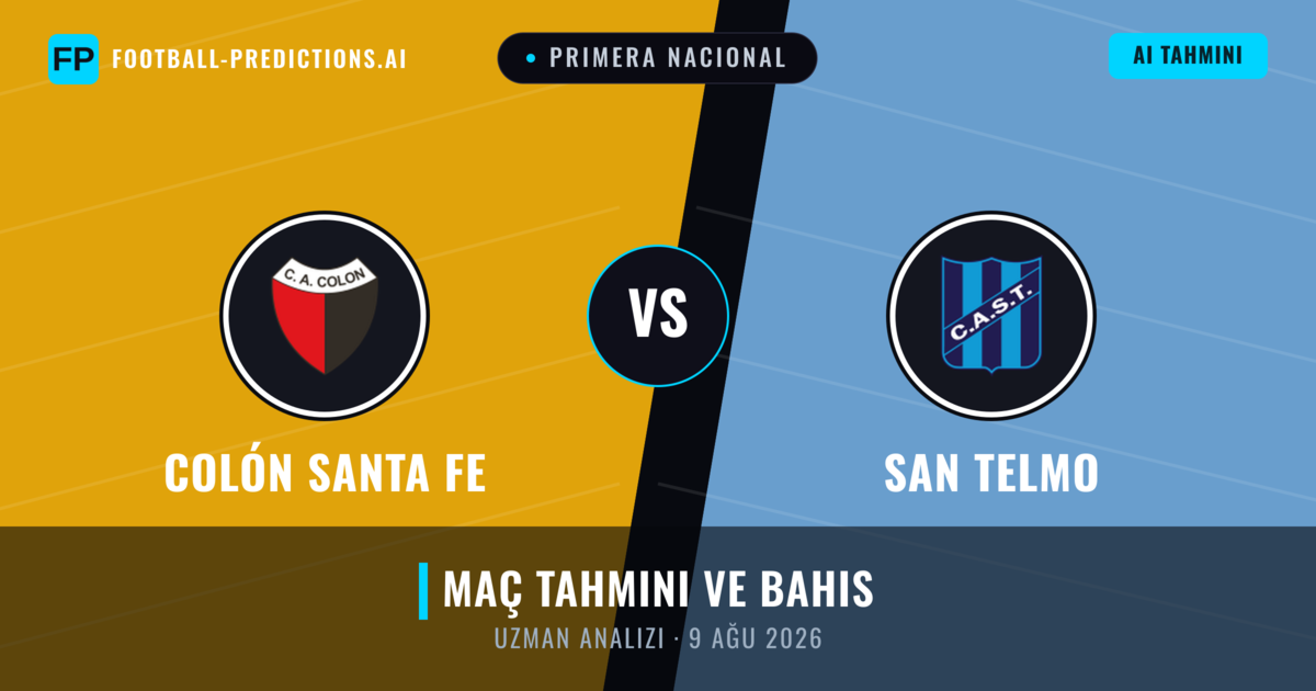 Colón Santa Fe - San Telmo — maç tahmini ve önizleme