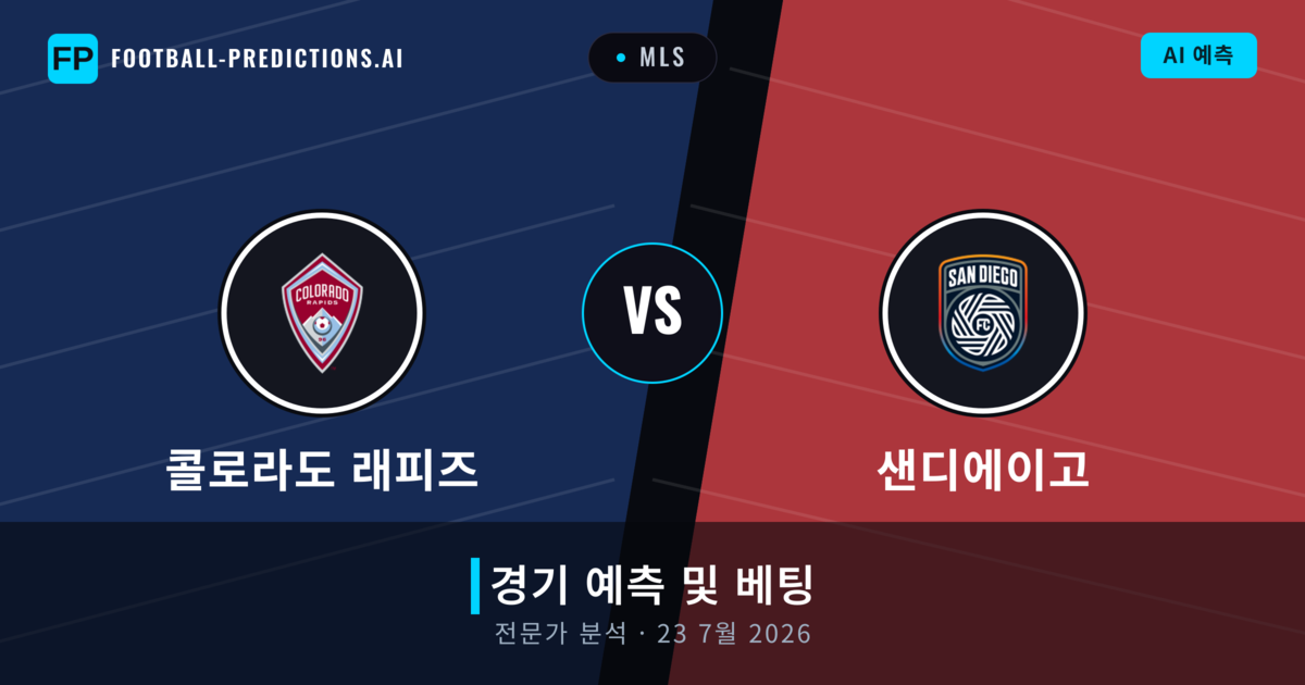 콜로라도 래피즈 대 샌디에이고 — 경기 예측 및 프리뷰