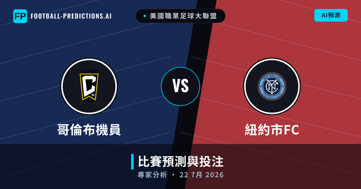 哥倫布機員 vs 紐約市FC — 比赛预测和前瞻