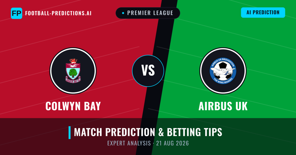 Colwyn Bay vs Airbus UK — match prediction & preview