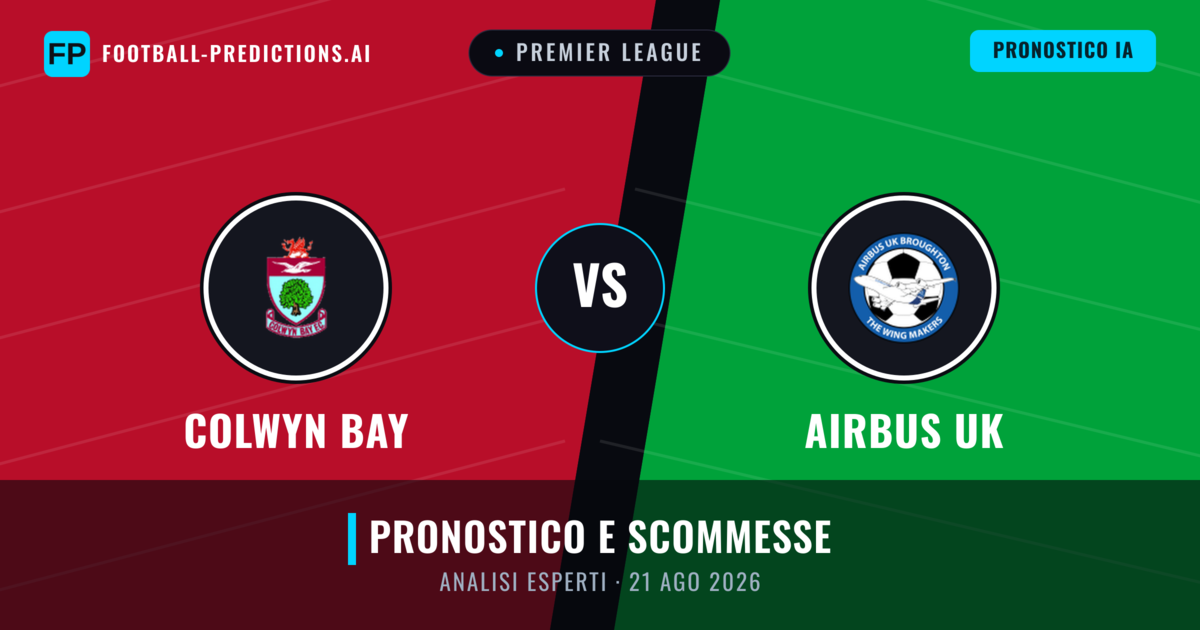 Colwyn Bay vs Airbus UK — pronostico e anteprima del match