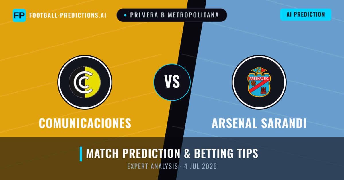 Comunicaciones vs Arsenal Sarandi — match prediction & preview