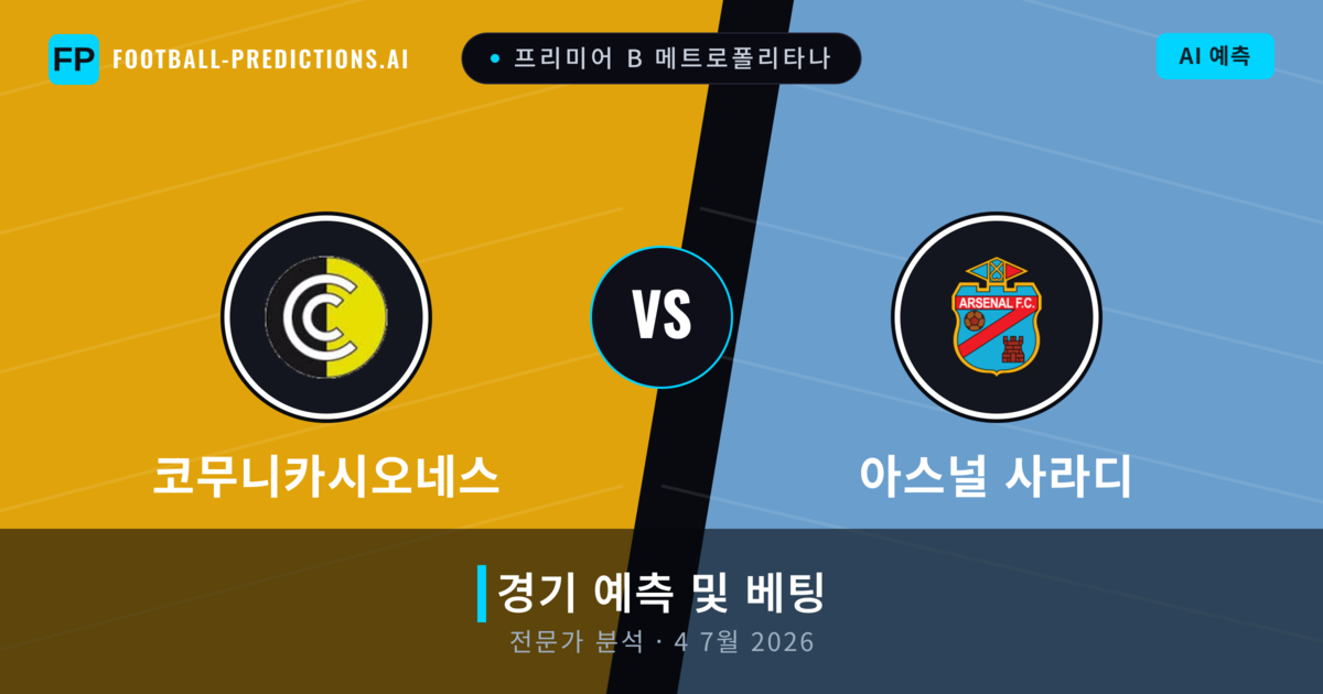 코무니카시오네스 대 아스널 사라디 — 경기 예측 및 프리뷰