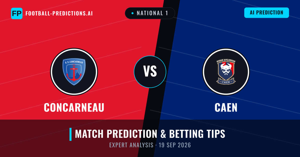Concarneau vs Caen — match prediction & preview