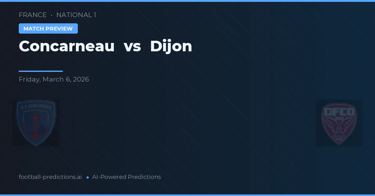 Concarneau vs Dijon — pronostico e anteprima del match